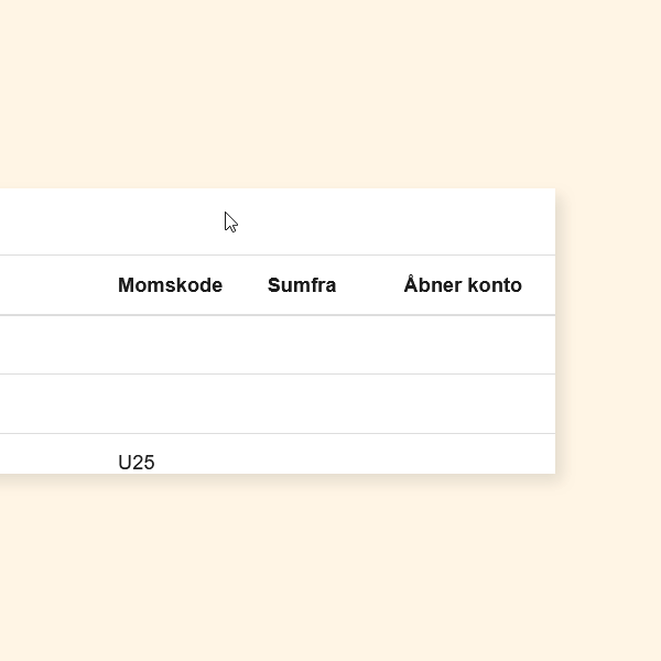 Viser Kontoplan-rapporten i fanen Rapporter – bruges til at se hvilke detaljer der kan vises for de enkelte konti.