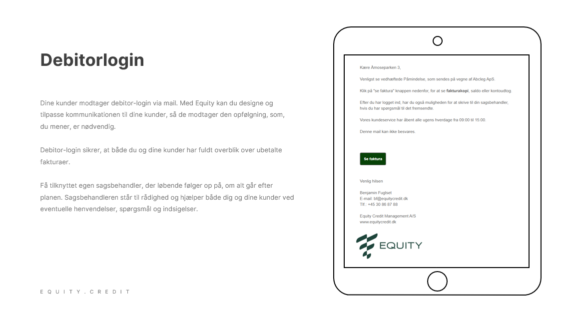 App screenshot: Equity