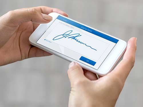 App screenshot: Addo Sign Digital underskrift
