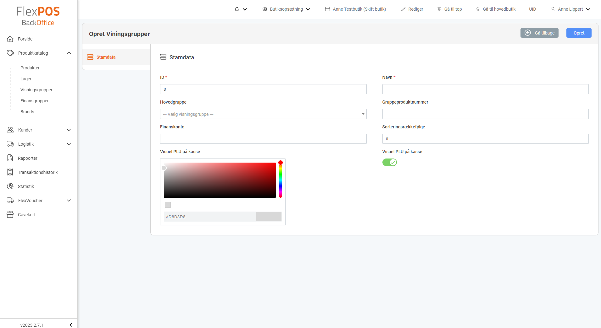 App screenshot: FlexPOS af Amero kassesystemer