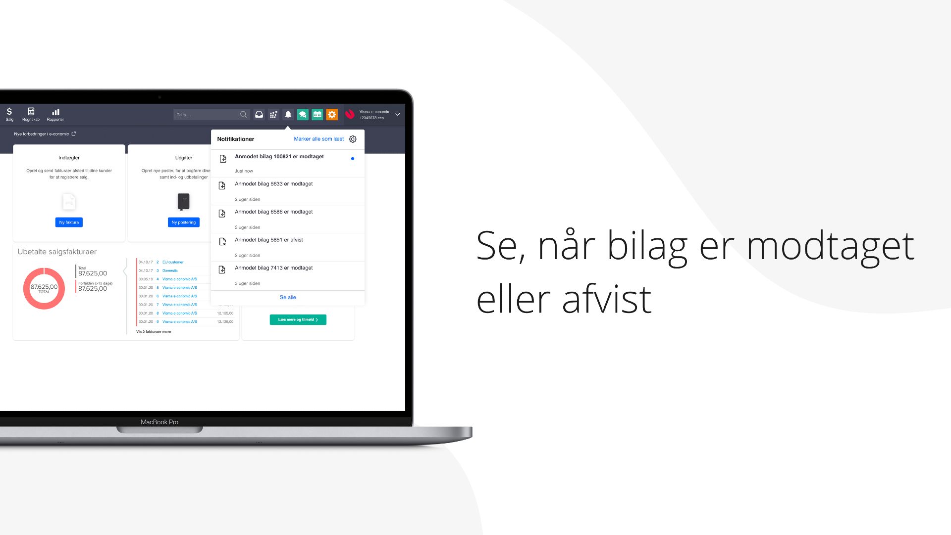 App screenshot: Bilagsanmodning