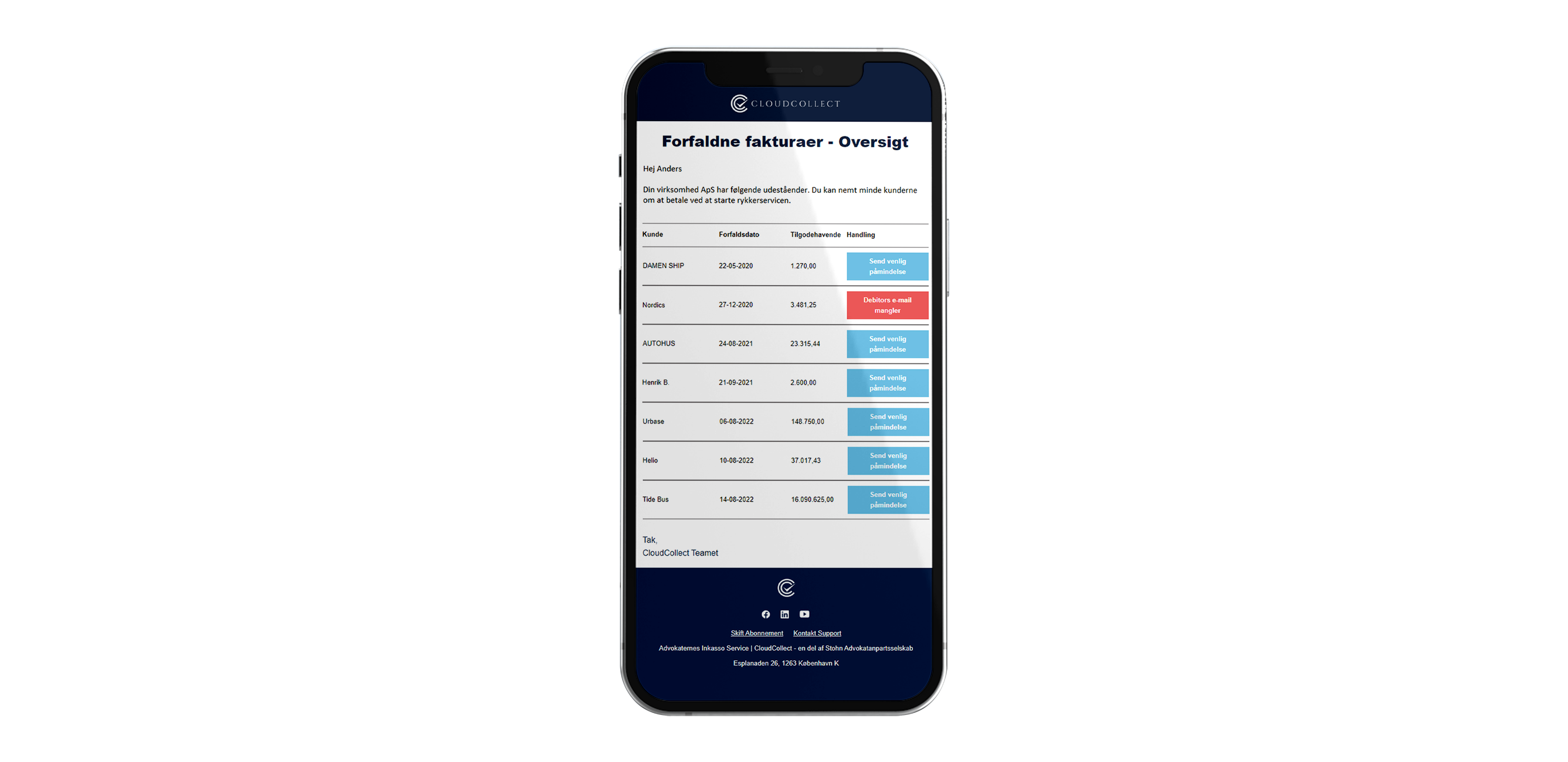 App screenshot: CloudCollect