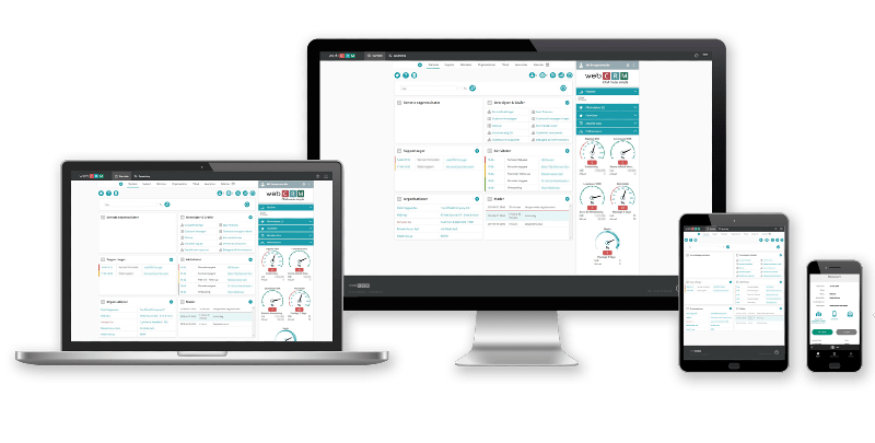 App screenshot: webCRM
