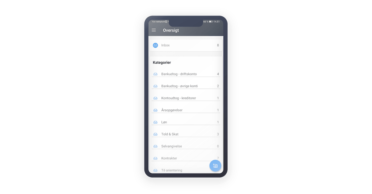 App screenshot: e-conomic (Android)