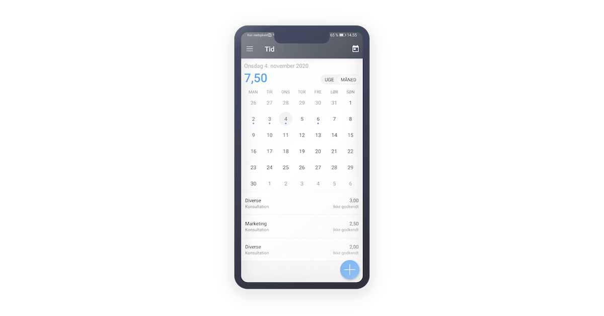 App screenshot: e-conomic (Android)