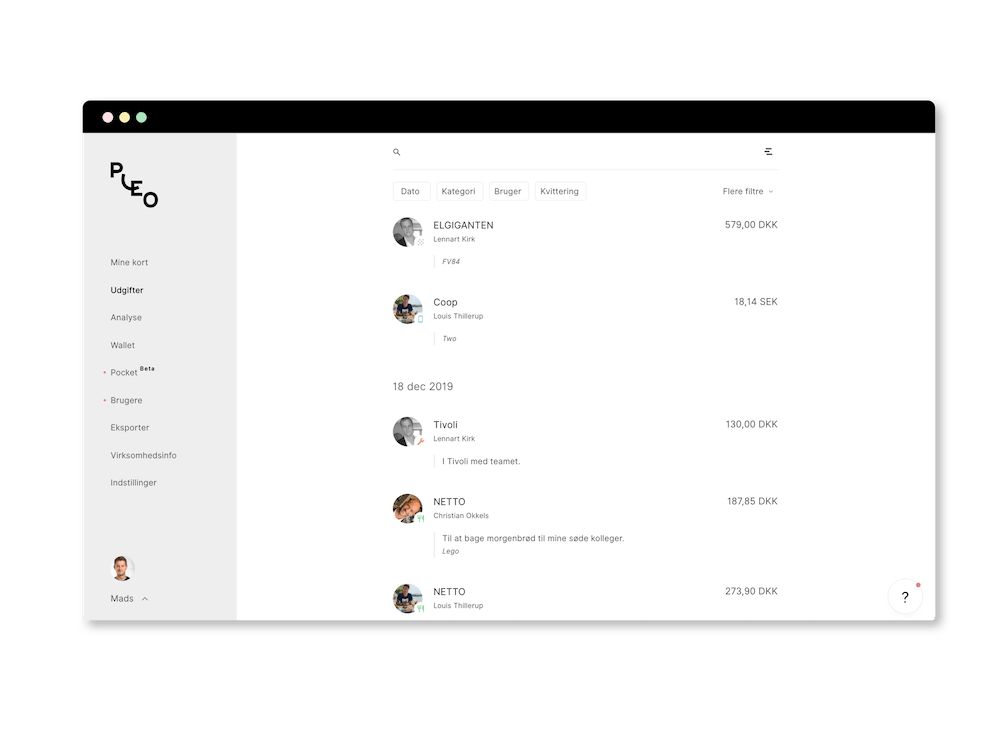 App screenshot: Pleo