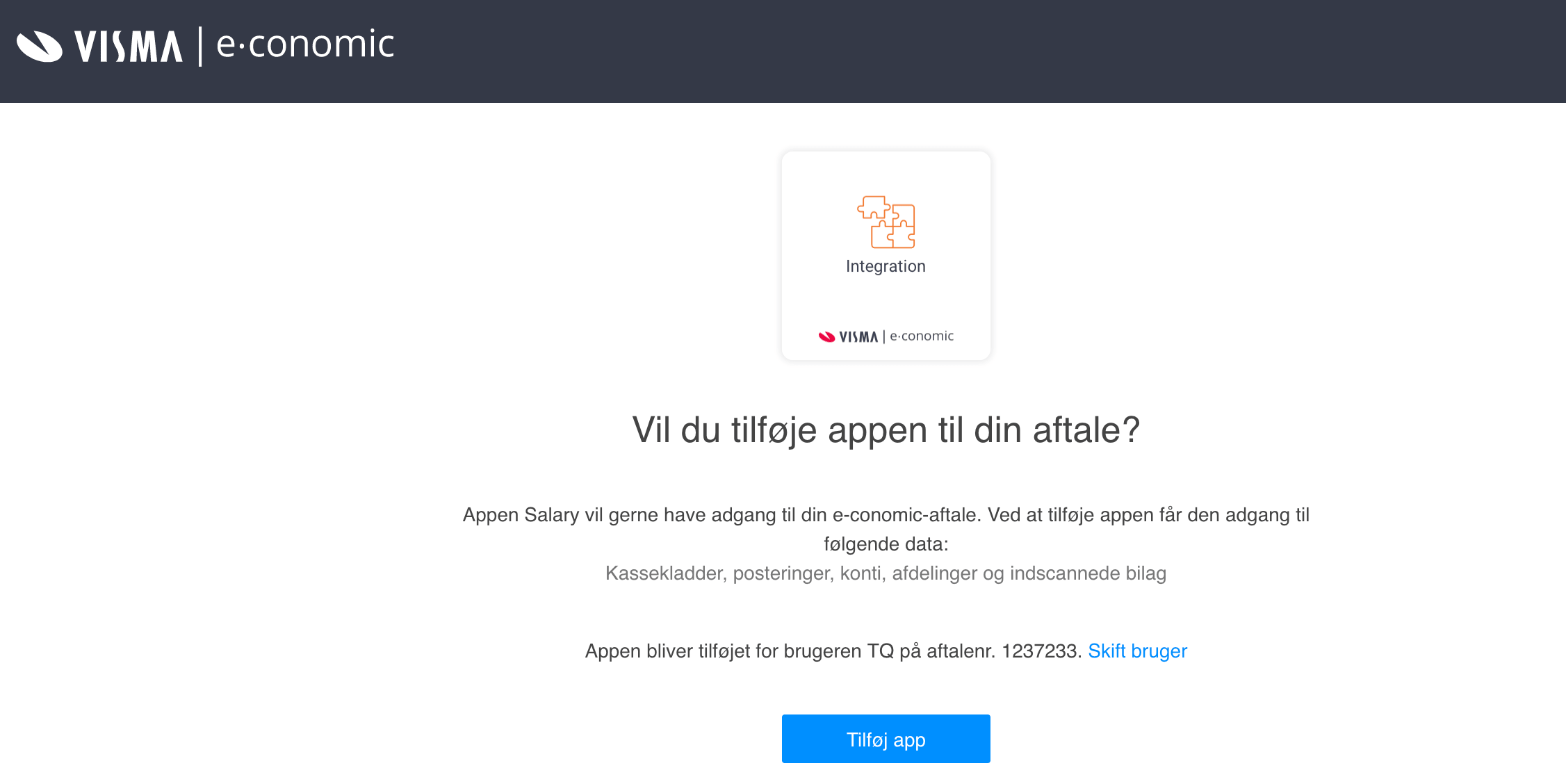App screenshot: Salary lønsystem