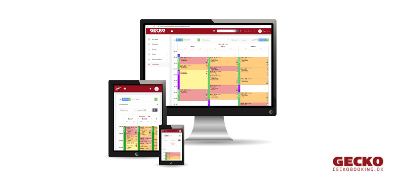 App screenshot: GECKO Booking