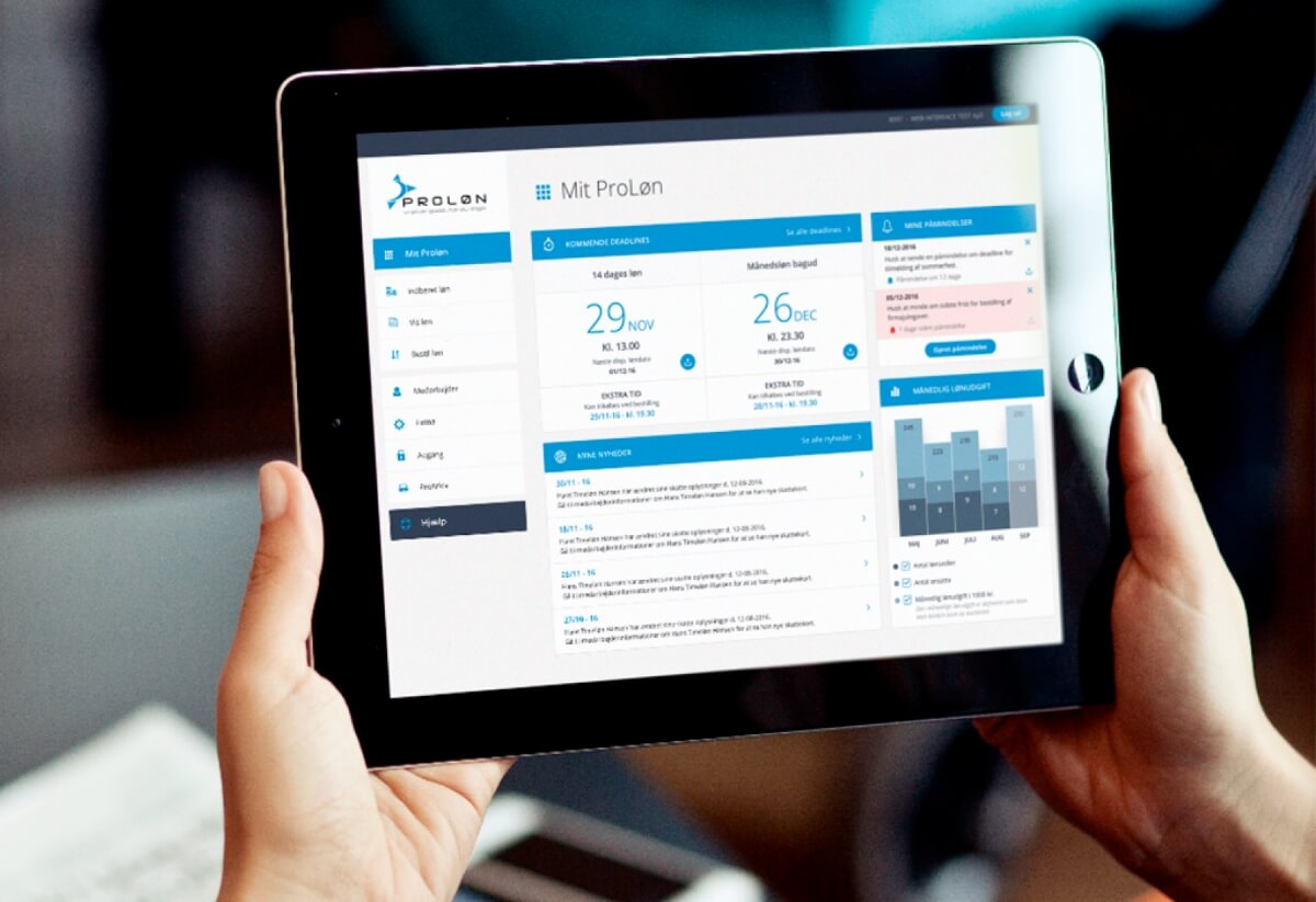 App screenshot: Dataløn Branche