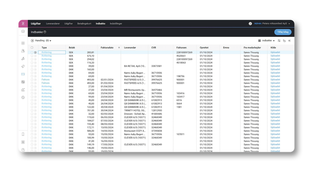 App screenshot: Zenegy Expense