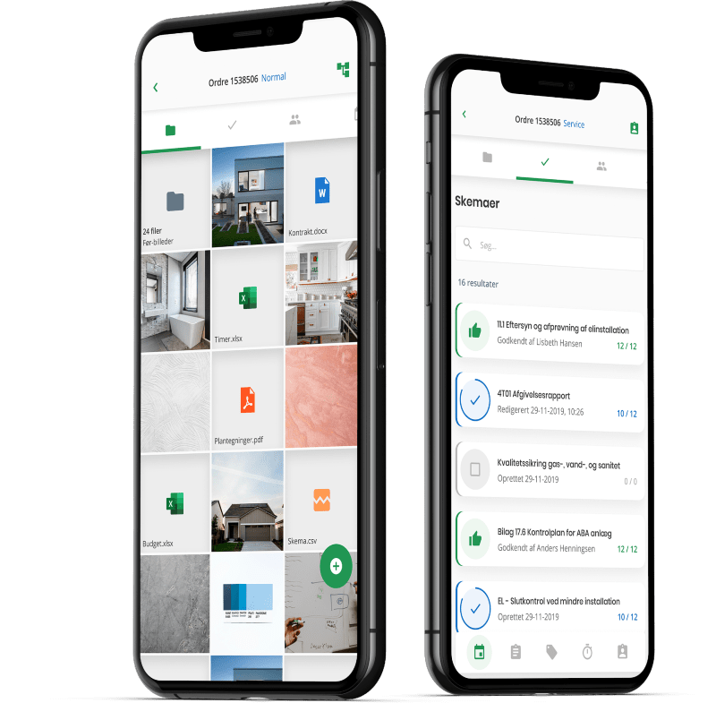 App screenshot: Ordrestyring.dk