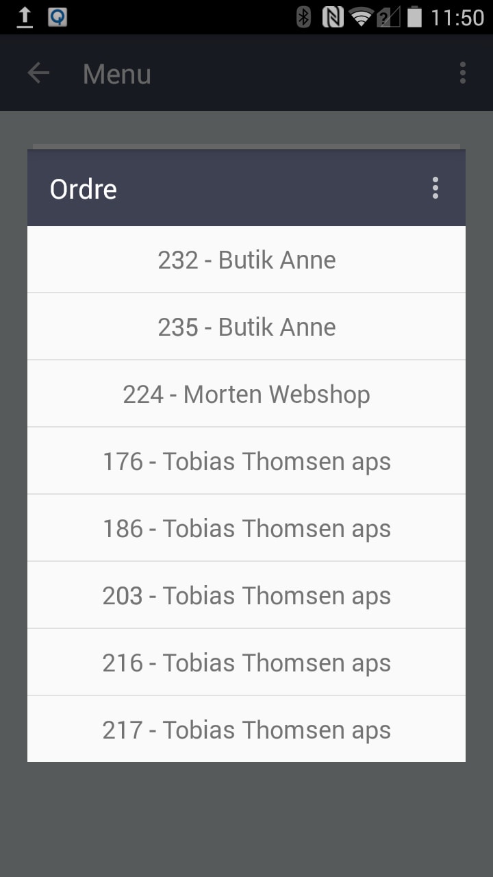 App screenshot: itn|wms2go