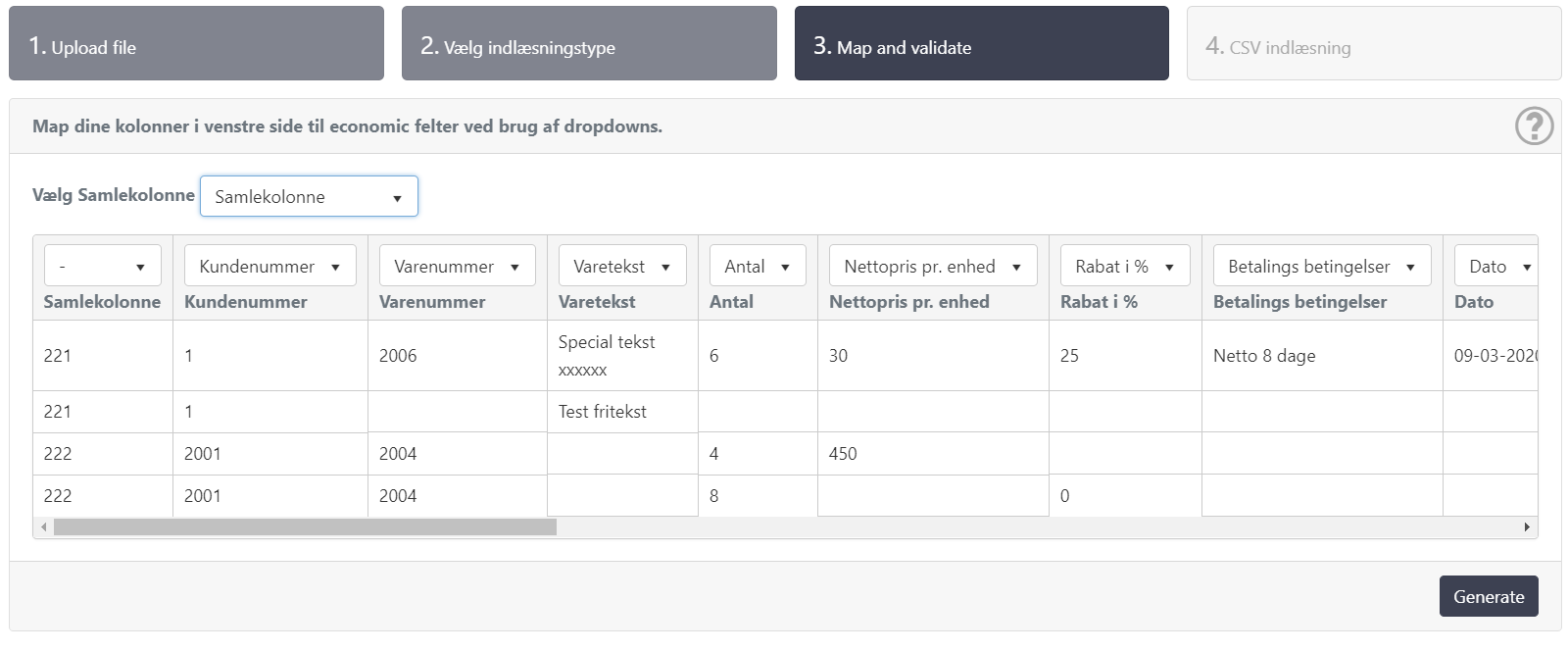 App screenshot: Nem Import