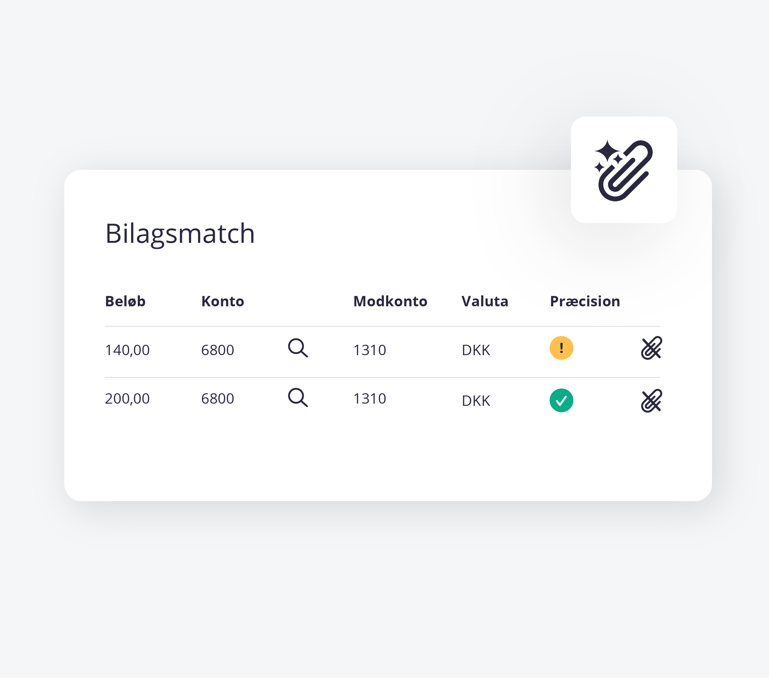 e-conomics bilagsmatch