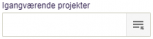 Viser feltet 'Igangværende projekter' i Salg – bruges til at tilknytte et projekt til et salgsdokument.