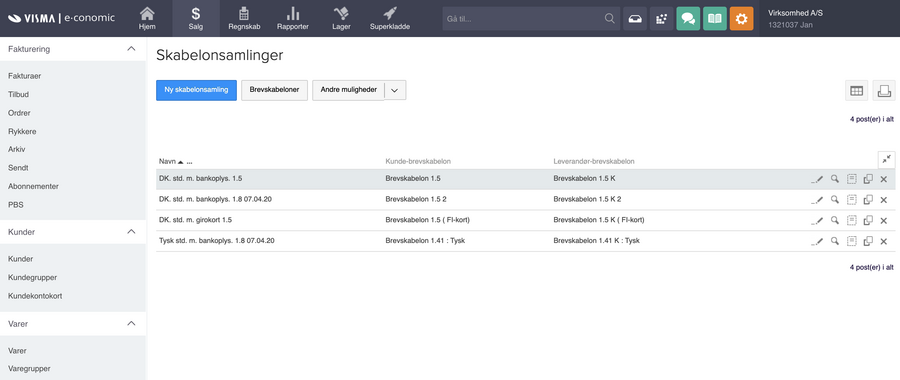 Viser indstillingsikonet for en skabelonsamling i Design og layout – bruges til at åbne indstillingerne for formatering af beløb.