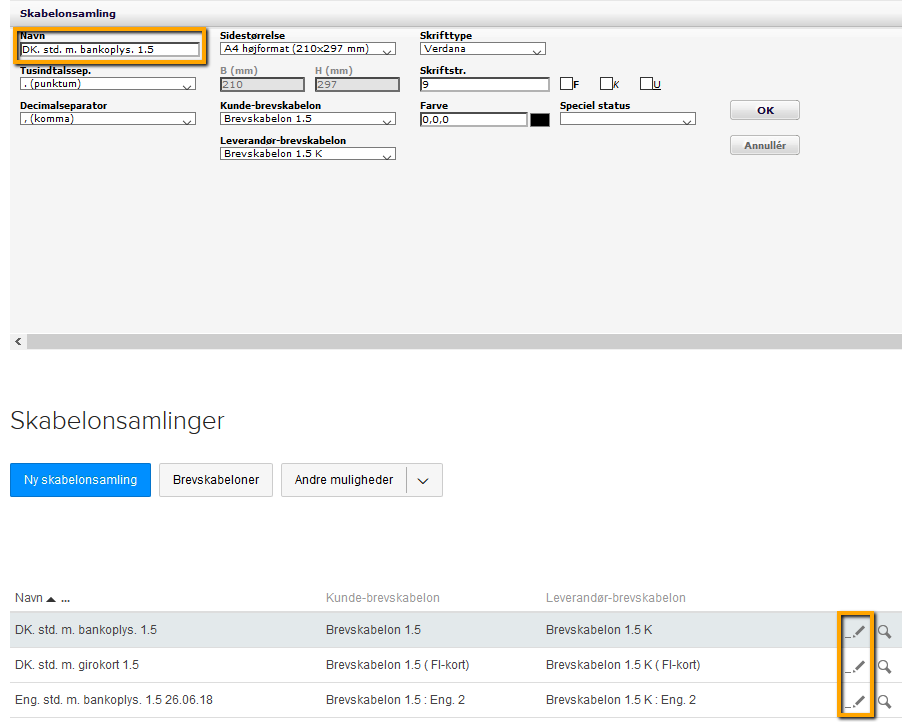 Viser navnefeltet i skabelonsamling – bruges til at omdøbe en skabelonsamling.