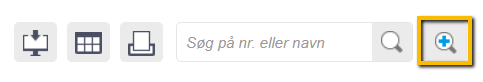 Viser ikonet for 'Avanceret søgning' i kundekartoteket – bruges til at åbne for specifikke søgefiltre.