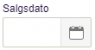 Viser 'Salgsdato'-feltet med kalenderknap i kassekladden – bruges til at vælge en salgsdato til posteringen.