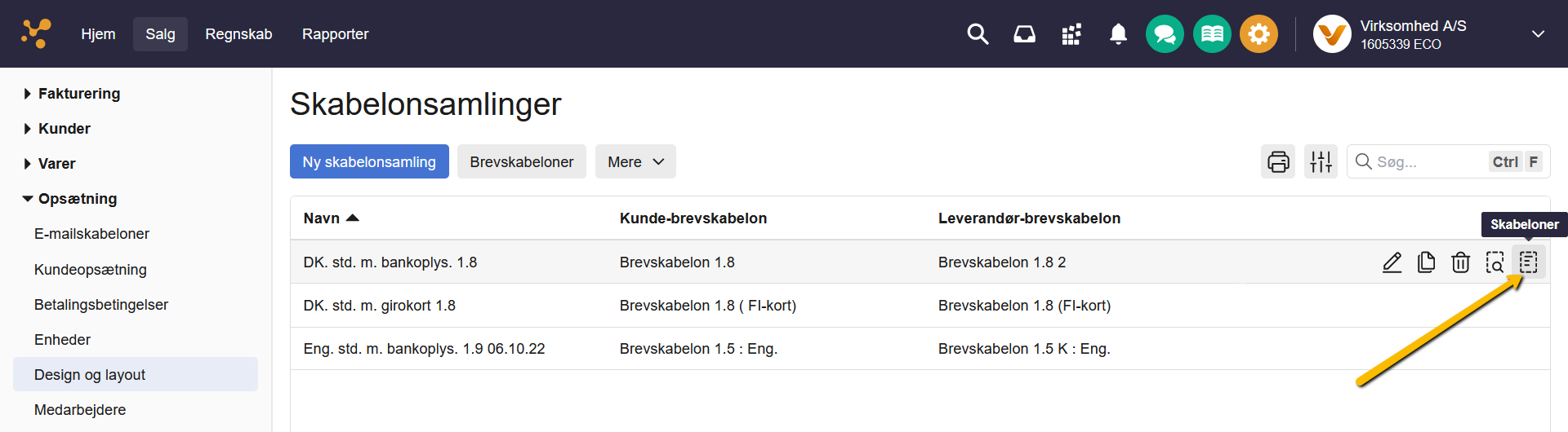 Viser Skabeloner-ikonet i Skabelonsamlinger – bruges til at tilgå de enkelte skabeloner i en skabelonsamling.
