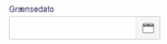 Viser kalenderikonet ved Grænsedato i Projekter – bruges til at vælge den seneste dato, der kan posteres på et projekt.