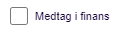 Viser afkrydsningsfeltet 'Medtag i finans' i Projekter – bruges til at inkludere projektets økonomi i det samlede regnskab.
