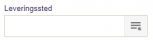 Viser søgeknappen ved feltet 'Leveringssted' i Projektmodulet – bruges til at finde og vælge et eksisterende leveringssted fra en liste.