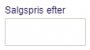 Viser inputfeltet 'Salgspris efter' i Projektstyring – bruges til at indtaste en ny salgspris for projektet.