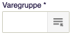Viser listeikonet i feltet Varegruppe i Salg-modulet – bruges til at åbne en liste med varegrupper.