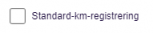 Viser afkrydsningsfeltet 'Standard-km-registrering' i Projekter – bruges til at angive en km-registrering som standard.