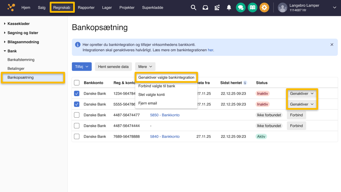 bankintegration update